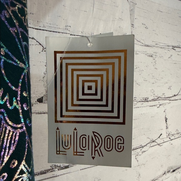 LuLaRoe Carly Shimmering Multicolor Iridescent Midi Dress Mermaidcore NWT - Picture 3 of 10